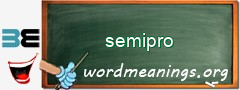 WordMeaning blackboard for semipro